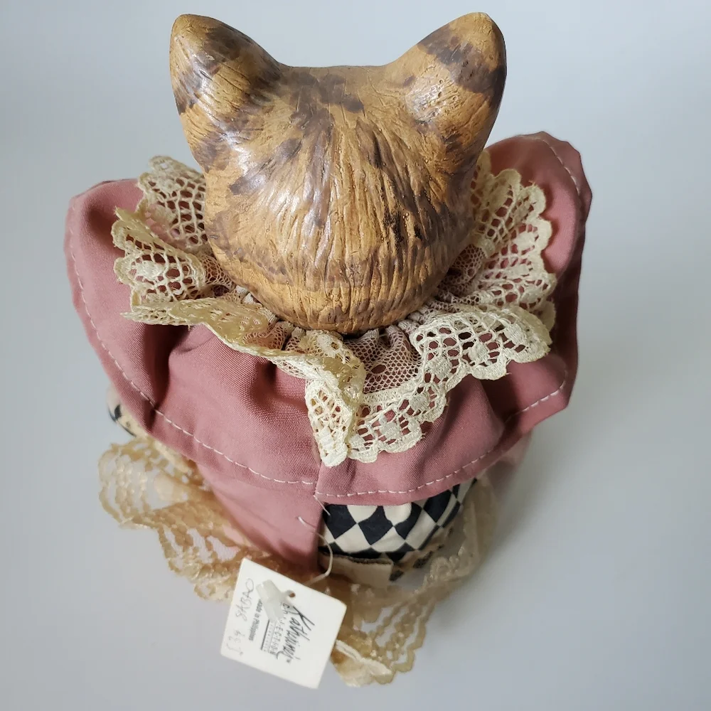 Vintage Katherine's Collection Wayne Kleski Cat Porcelain Face Doll Clow…